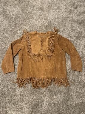 Mountain Man Leather Fringe Shirt Sz 5XL Western Wear Native American Style